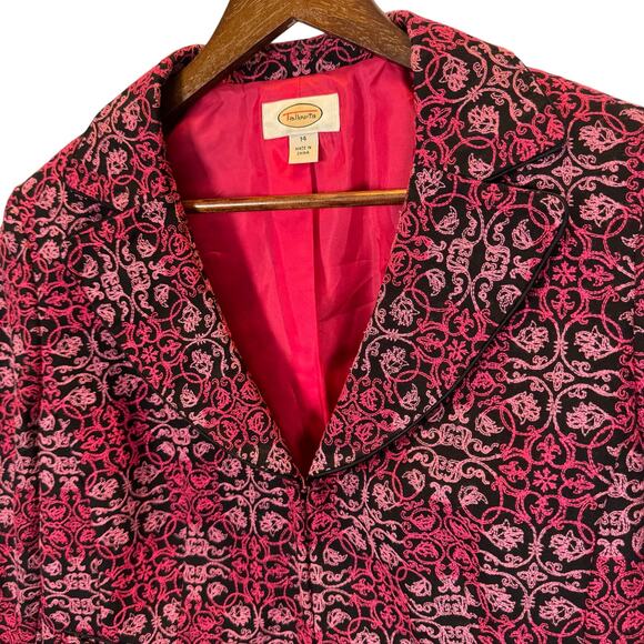 Talbots Jackets & Blazers - Talbots Women’s 14 Embroidered Blazer Pink Cotton Shell Suit Jacket Classic Work